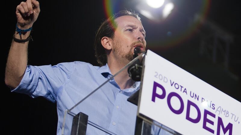 Former Podemos leader Pablo Iglesias told a rally in 2015: 'We dream like Don Quixote, but we take our dreams very seriously.' Photograph: Jaime Reina/AFP/Getty