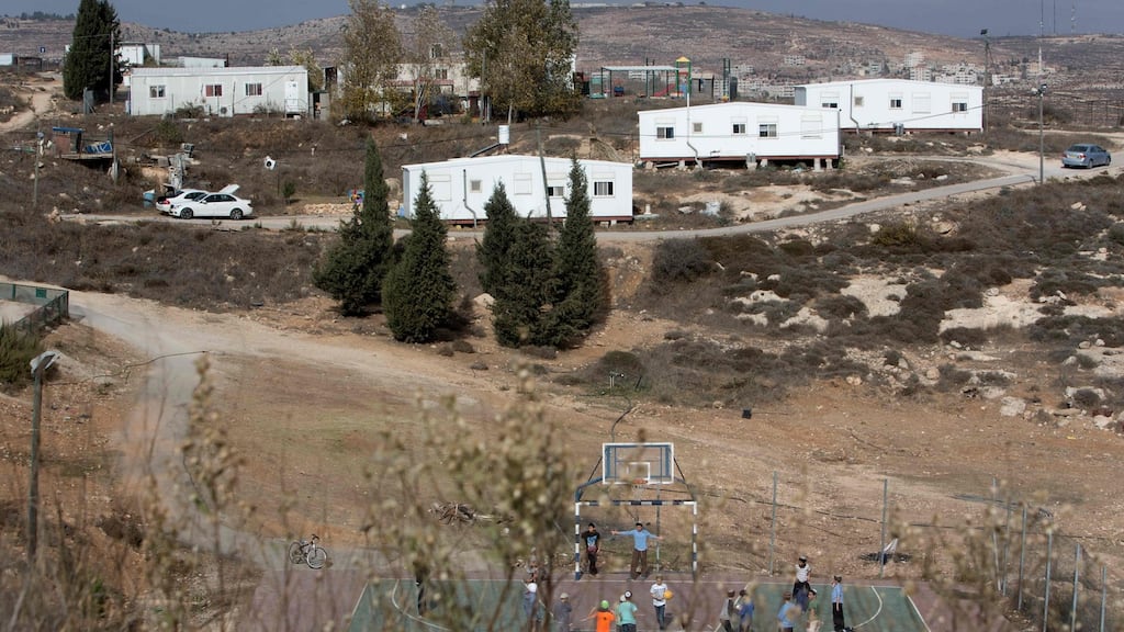 Amona, the largest West Bank outpost of Jewish settlers: The community, which is home to 40 families, was left out of the Bill and is to be demolished on Christmas Day. Photograph: Menahem Kahana/AFP/Getty Images