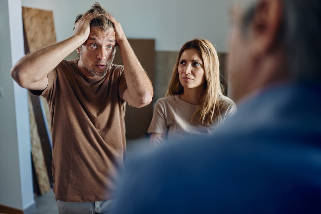 Building work can be a very stressful experience, but there are ways of minimising the disruption. Photograph: Skynesher