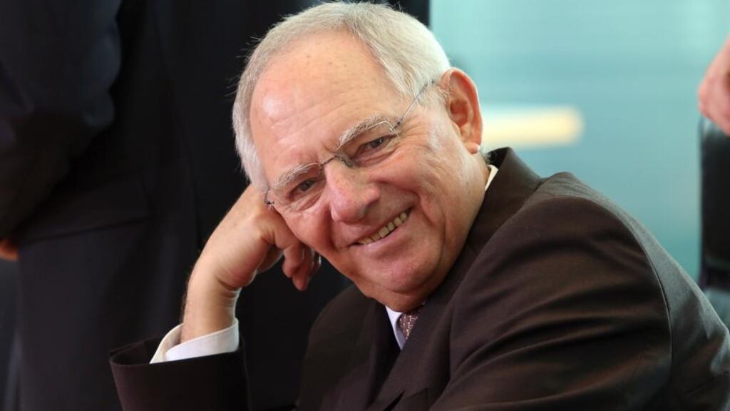 Wolfgang Schäuble: in his joint article with George Osborne, he writes: “As the euro area continues to integrate, it is important that countries outside the euro area are not at a systematic disadvantage in the EU.” Photograph: Adam Berry/Getty Images