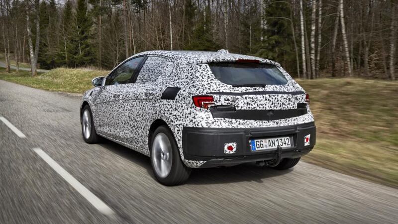 A rear view of the new Astra