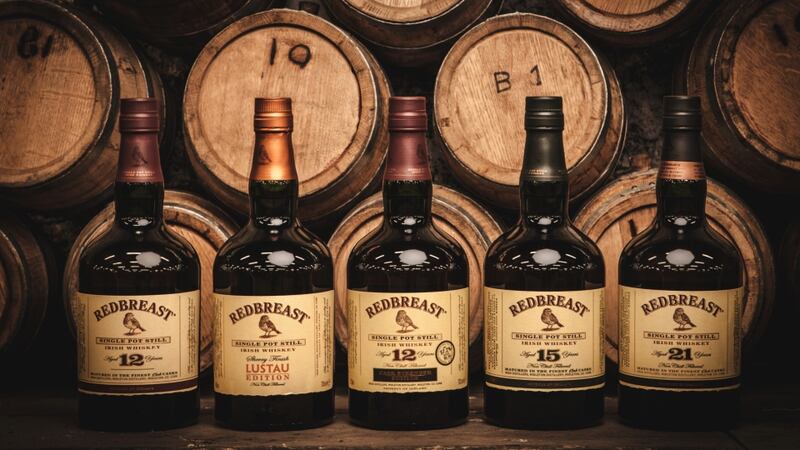The Redbreast family: Redbreast 12-year-old; Redbreast Lustau; 12-year-old Cask Strength; 15-year-old and 21-year-old