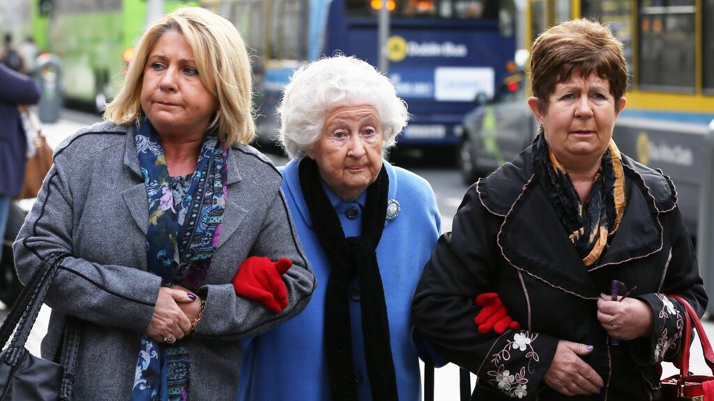 Anne Rudd, a great grandmother from St Enda’s Road, Terenure, was summoned by Dublin City Council which had sought an order for legal costs. Following pleas from her lawyers that it would be unfair if Ms Rudd had to pay the expenses, which the council had reduced from €2,100 to €1,500, Judge John O’Neill dismissed the case. Photograph: Collins Courts.