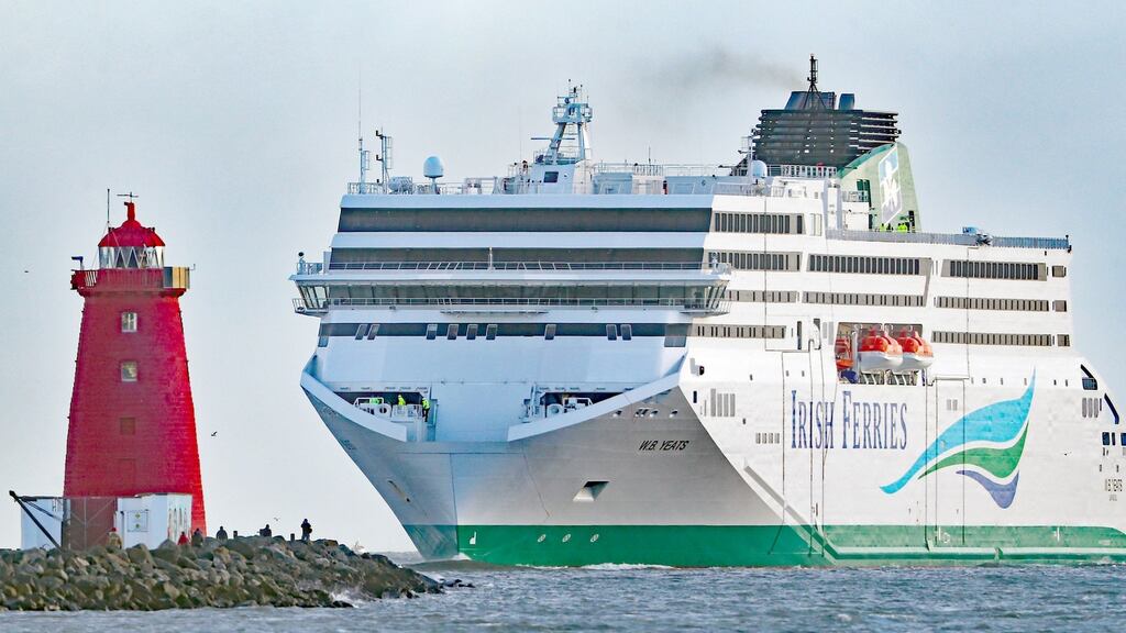The number of cars travelling on Irish Ferries services has dropped 67 per cent. Photograph: Niall Carson/PA Wire