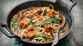 Mark Moriarty’s recipe for minestrone-style stew with slow-cooked pork belly