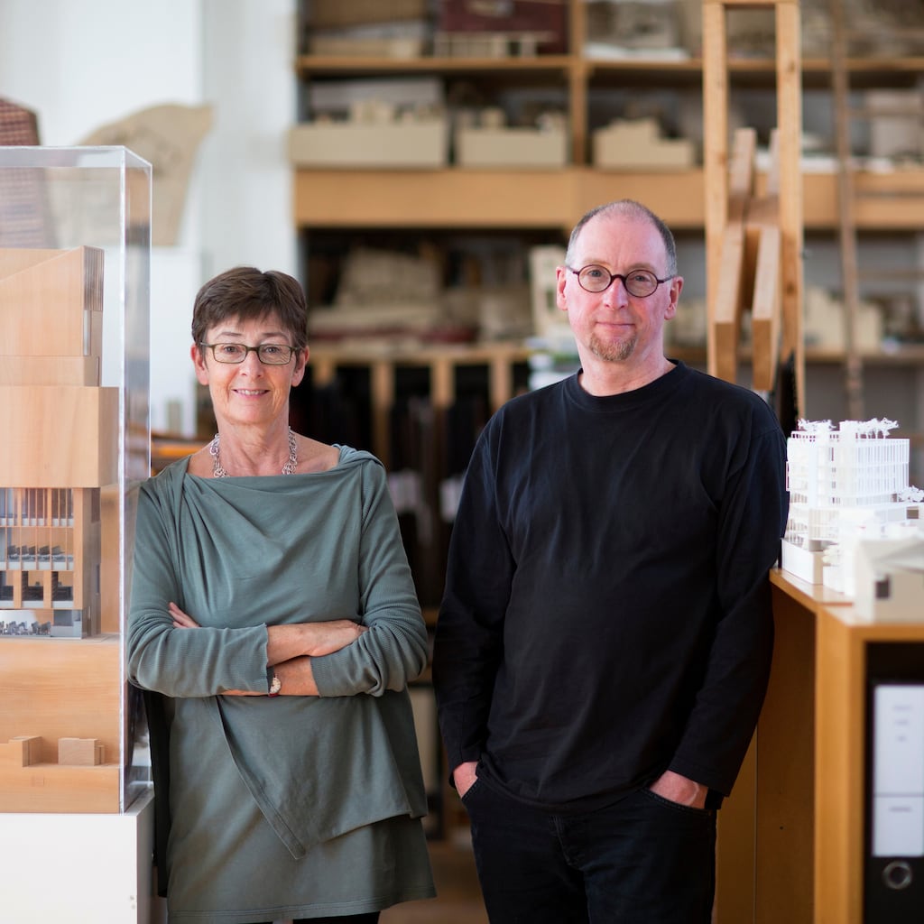 Sheila O’Donnell and John Tuomey of O’Donnell+Tuomey, which has studios in Dublin, Cork and London. Photograph: Peter Rowen