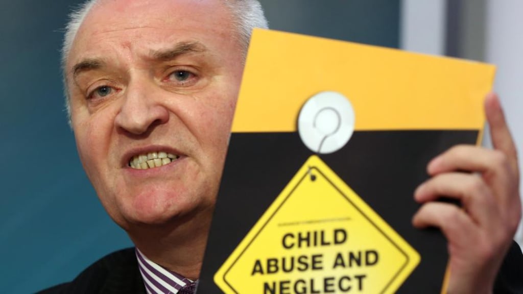 Hugh Connor, Safeguarding Board for Northern Ireland, speaking at a press briefing on child sex abuse in Belfast yesterday. Photograph: Paul Faith/PA