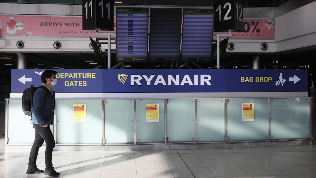 Ireland’s biggest airport, Dublin, recorded just 2,067 flights during April, an 89.98 per cent decrease on the same month last year. Photograph: PA