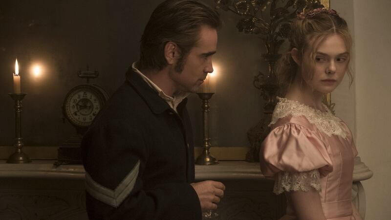 Colin Farrell and Elle Fanning in the Beguiled