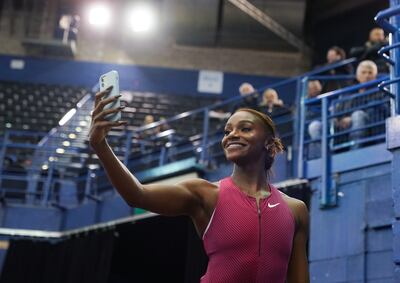 Dina Asher-Smith at the World Indoor Tour Final in Birmingham in February.