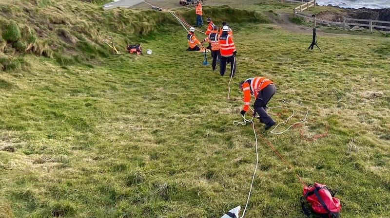 An Irish Coast Guard spokesman said the woman ‘had a lucky escape’. Photograph: Courtmacsherry Harbour Lifeboat