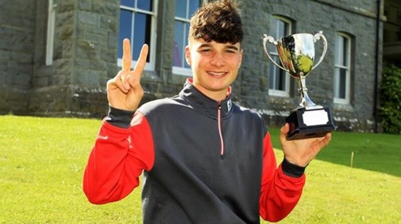 Mel Deasy from Bantry Bay with his second Munster title after winning the Munster Boys Under 16 Open at Newcastlewest.