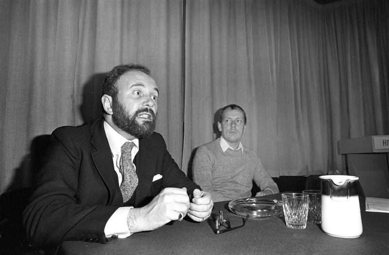 David Norris, chairman of the National Gay Federation, speaking at a press conference yesterday after he had lost his High Court action challenging the constitutionality of the Republic's laws on homosexuality in 1980. Photograph: Pat Langan