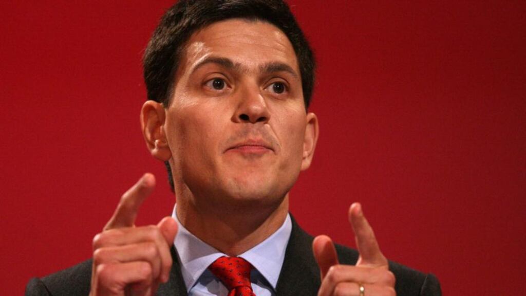 British foreign secretary David Miliband argued that the real problem in Europe was “delivery deficit”. Photograph: PA