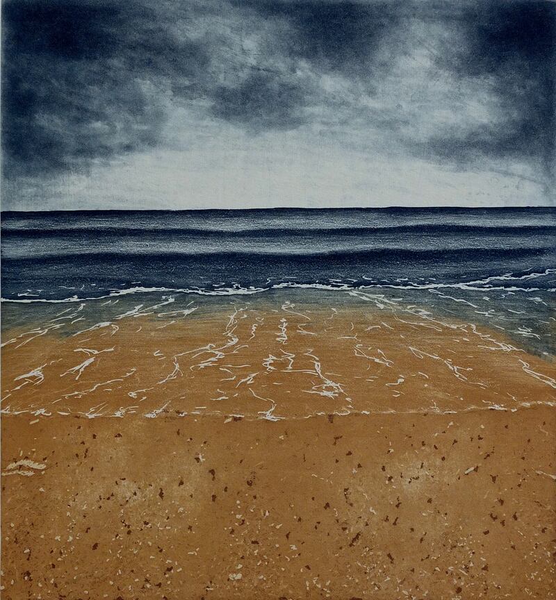 Deidre McKenna, An Mhuir Mhean, aquatint etching, edition of four, unframed, €350; framed €400 at Grilse Gallery