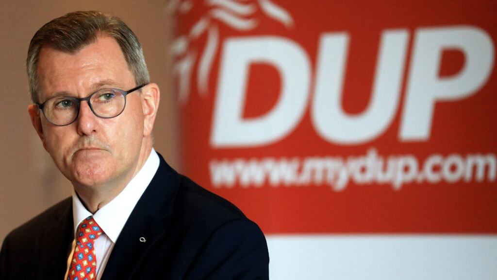 Democratic Unionist Party leader Jeffrey Donaldson. Photograph: Peter Morrison/PA Wire