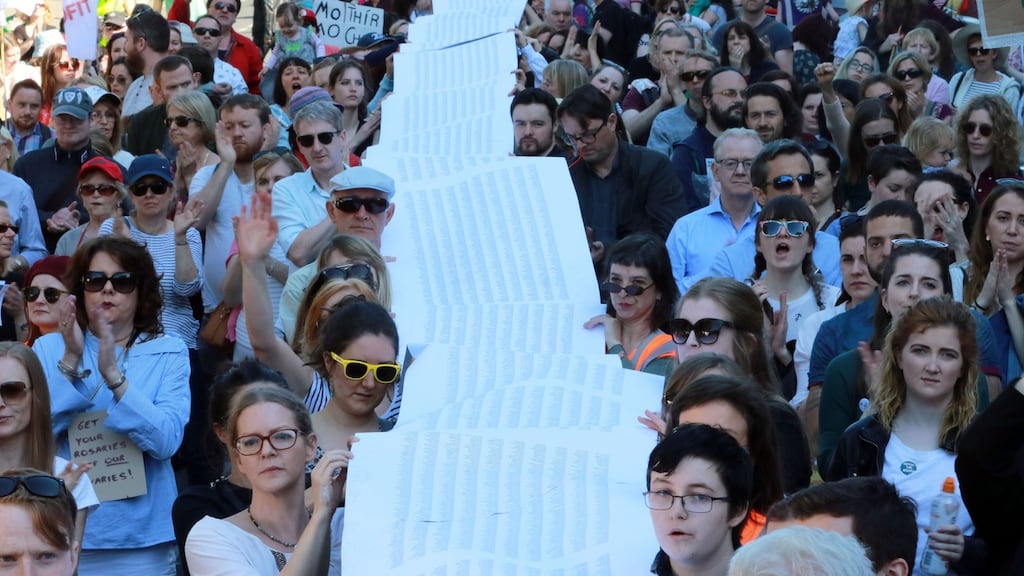 The Parents for Choice march on May 7th in Dublin against religious ownership of the planned new national maternity hospital. Photograph: Nick Bradshaw