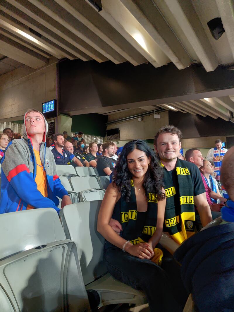 Dr Ryan O'Dowling from Cork now living in Australia, and partner Rubini Ball