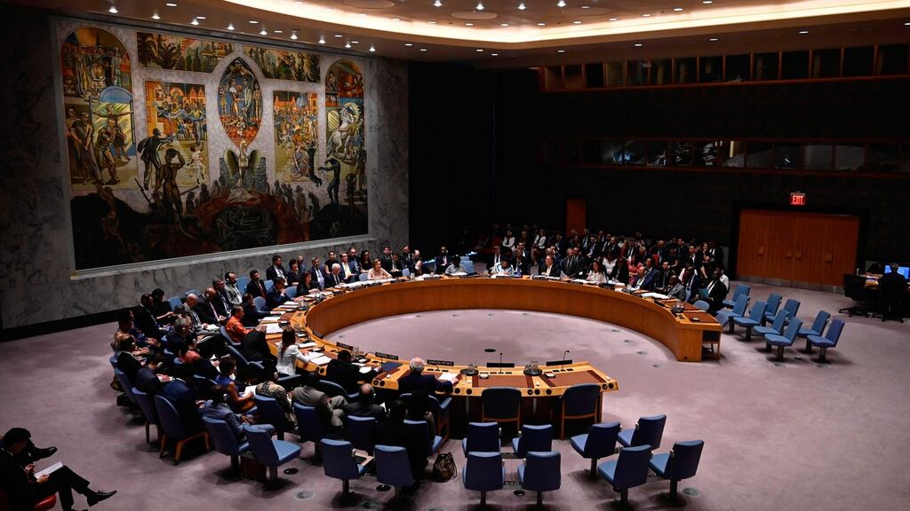 To secure a seat on the UN Security Council which has five permanent and 10 temporary members, Ireland needs 129 votes from the 193 members in the secret ballot. File photograph: Johannes Eisele/AFP via Getty Images