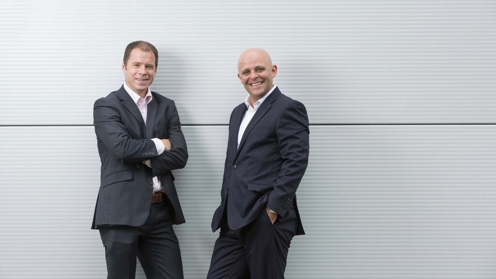 Liam Tracey, director of GoldStar Telecom, with Anthony Tattan, commercial director of IP Telecom. All GoldStar customers will see their phone systems operate through the cloud as a result of its dealings with IP Telecom