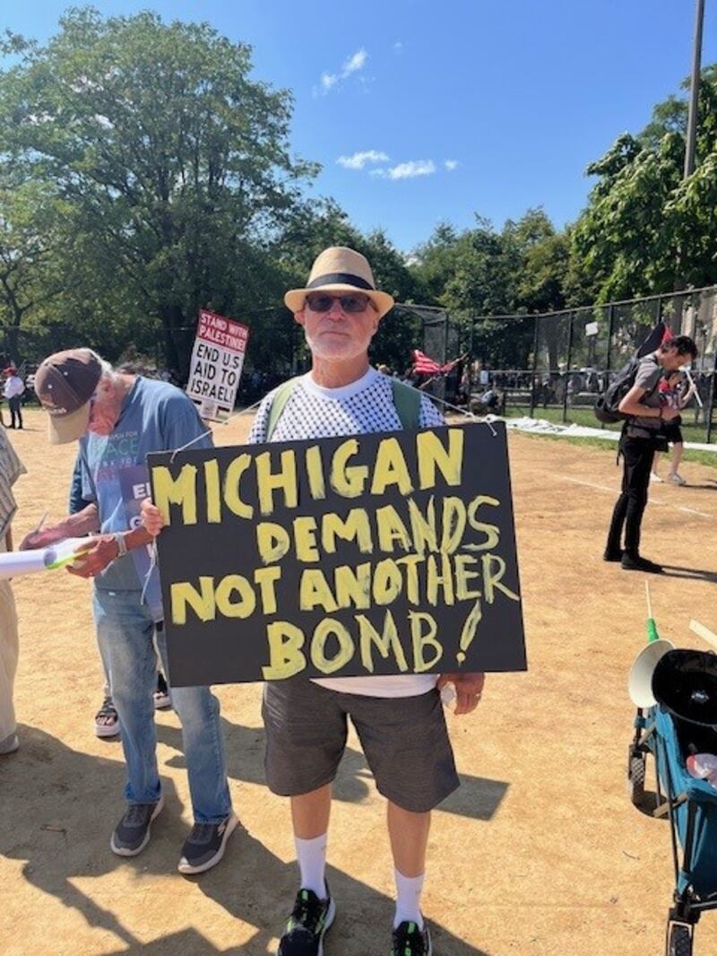 Daniel Smith from Kalamazoo. 'Every day I look at my cell phone and I can see horrible images of children under rubble.' Photograph: Keith Duggan
