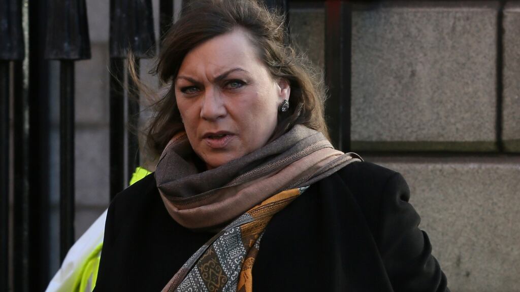 A file image of Karen Lucey taken during the hearing. The special needs assistant from Killarney, Co Kerry has settled her High Court action for damages against the HSE. Photograph: Collins