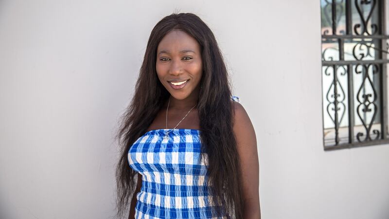 Gambian comedian Tida Jobe, 26, has 4.5 million likes on TikTok. Photograph: Sally Hayden