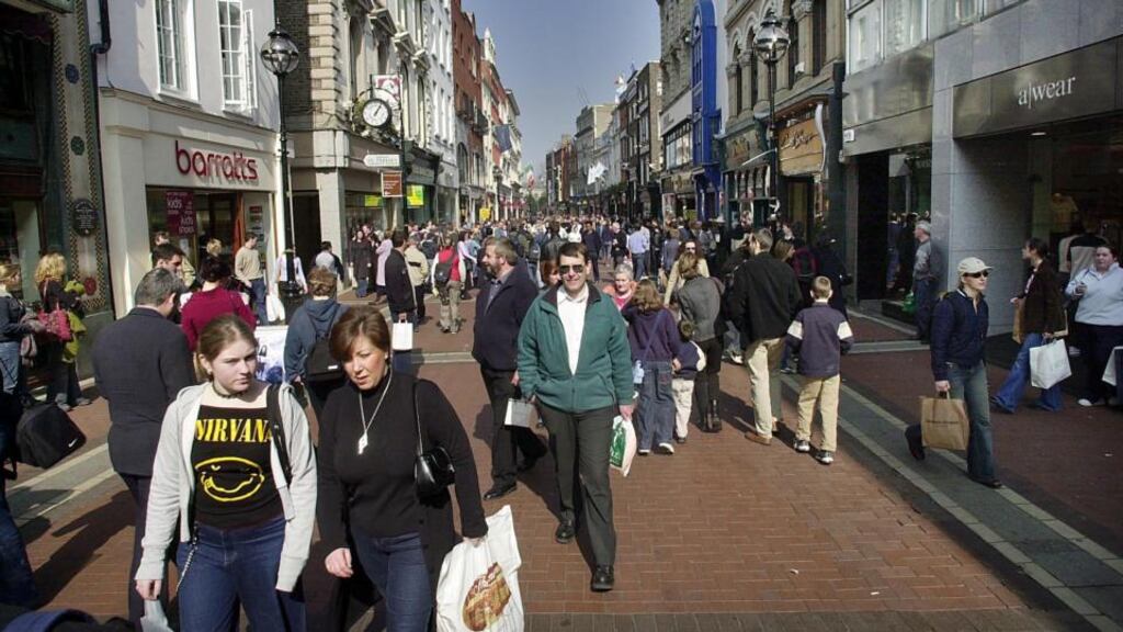 Grafton Street, Dublin: repaving the street will begin later this month. Photograph: Brenda Fitzismons