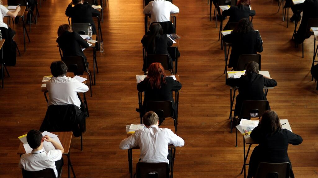 An  interim report into a review of the senior cycle indicates a strong desire for the  Leaving Cert to be assessed on a staggered basis instead of facing a single set of summer exams. Photograph: David Davies/PA Wire