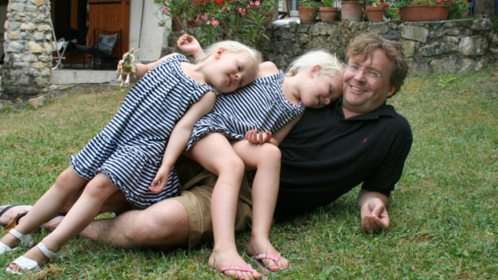 A photograph dated August 2010 of Prince Friso and his daughters Luana, center, and Zaria. The younger brother of King Willem-Alexander died on Monday at the age of 44, 18 months after he was buried by an avalanche in Austria and fell into a coma. He is being buried today. Photograph: AP