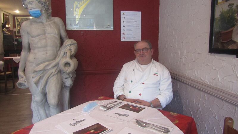 Giuliano Binanti, the owner of Giuliano’s restaurant in Edinburgh city centre, has lost more than 90 per cent of his business due to Covid-19. Photograph: Freya McClements