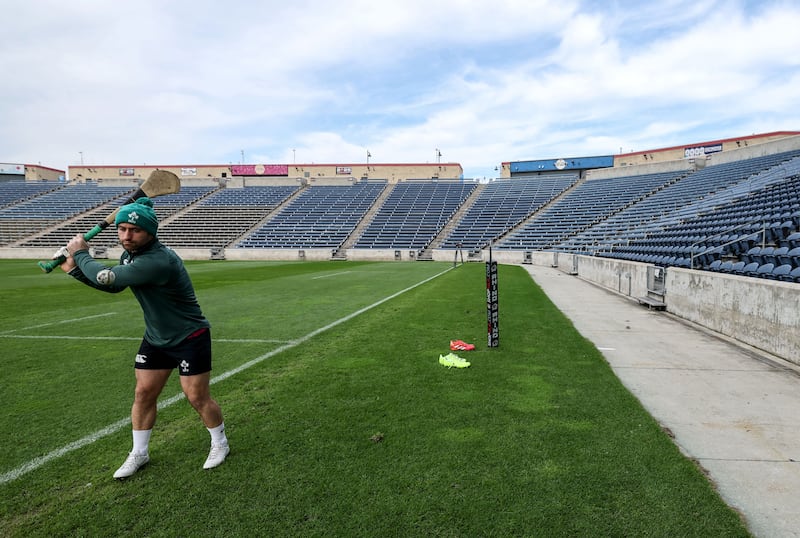 Caolin Blade at Ireland Rugby squad training in SeatGeek Stadium, Chicago on Tuesday. Photograph: Dan Sheridan/Inpho