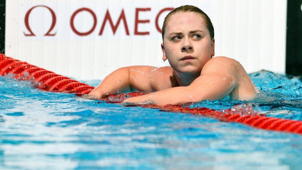 Ireland’s Sycerika McMahon after her 100 metres freestyle heat. Photograph: Andrea Staccioli/Inpho