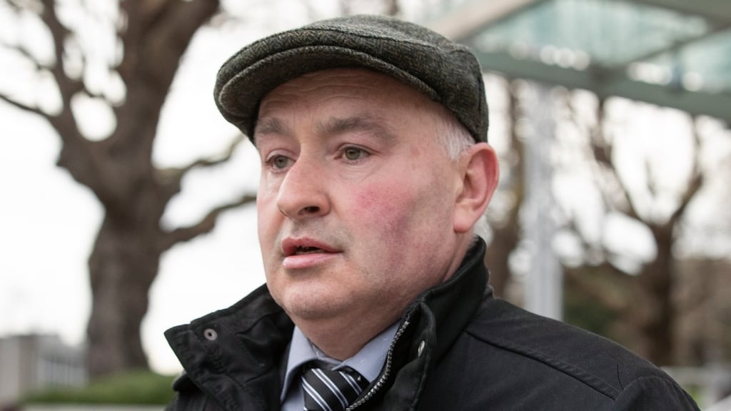 Murder accused Patrick Quirke (50), of Breanshamore, Co Tipperary, leaving court on Monday. Photograph: Collins Courts