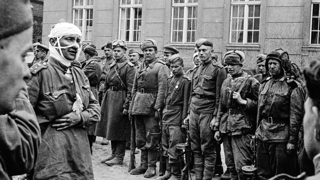 The only surviving member of a tank crew, Eastern Germany, near the Seelow Heights, April 1945. Photograph: Valery Faminsky