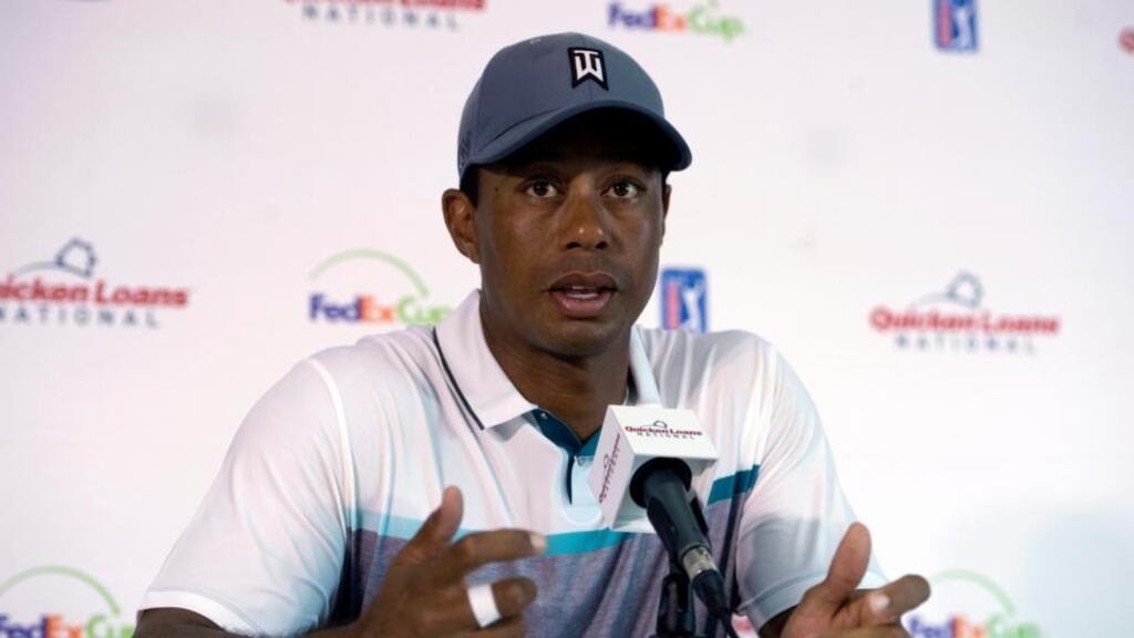 Tiger Woods has again insisted his game is nearly there after a “perfect storm” of a swinge change and back surgery. Photograph: EPA