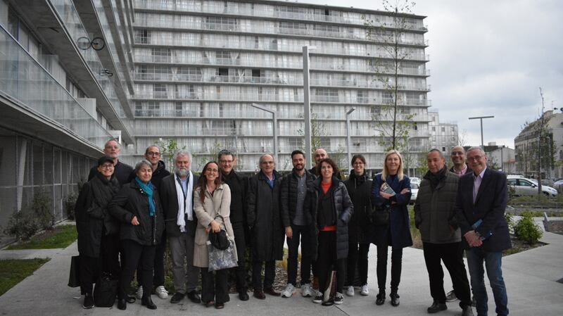 Mies van der Rohe European Prize for Contemporary Architecture jury organisers and architects Le Grand Parc, in Bordeaux.