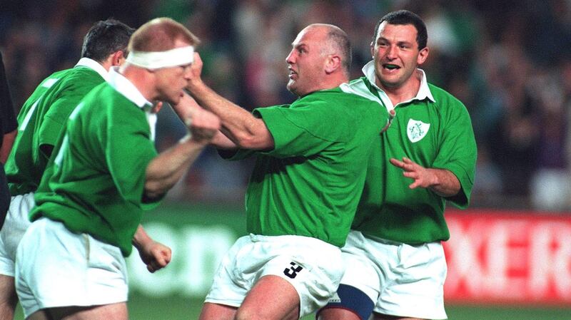 Halpin is often remembered for his try against New Zealand and the subsequent gesture. Photo: Billy Stickland/Inpho