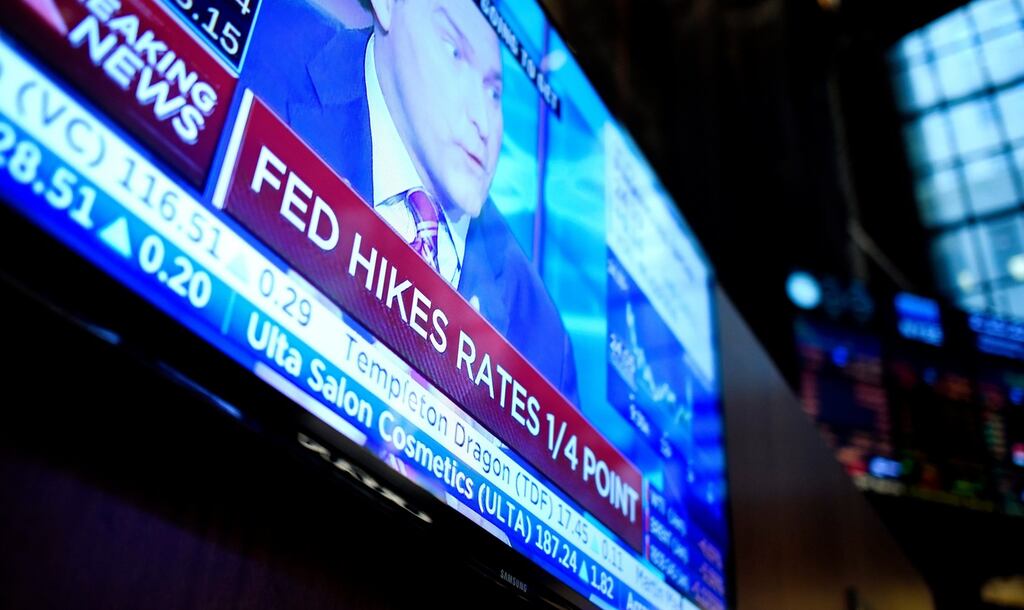 Another rate increase could be on the cards in March or April, with a couple more slated in for later in the year. Photograph: Justin Lane/EPA