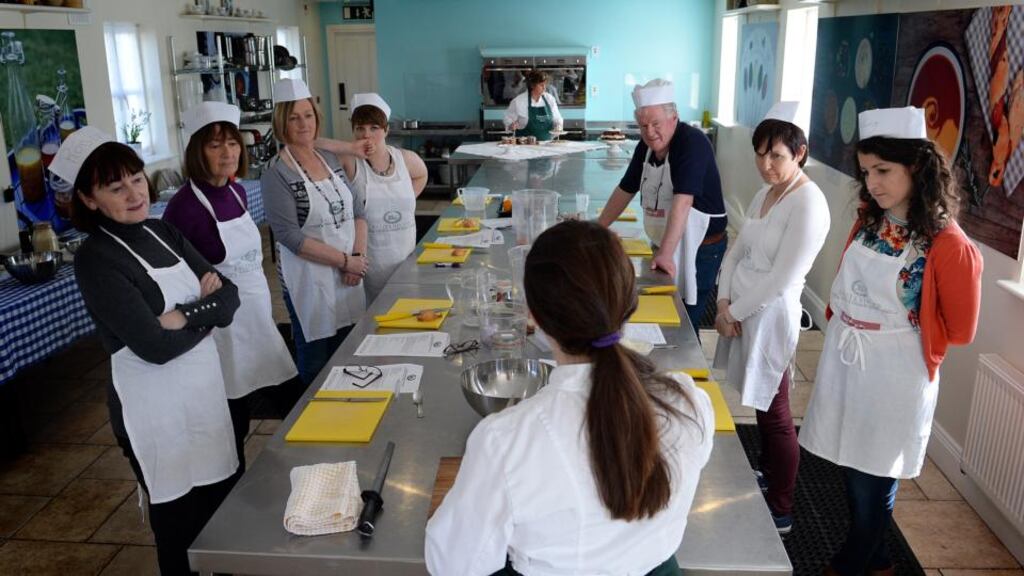 Catherine Fulvio during a cookery class at Ballyknocken House & Cookery School, Glenealy, Co Wicklow. Photograph: Cyril Byrne