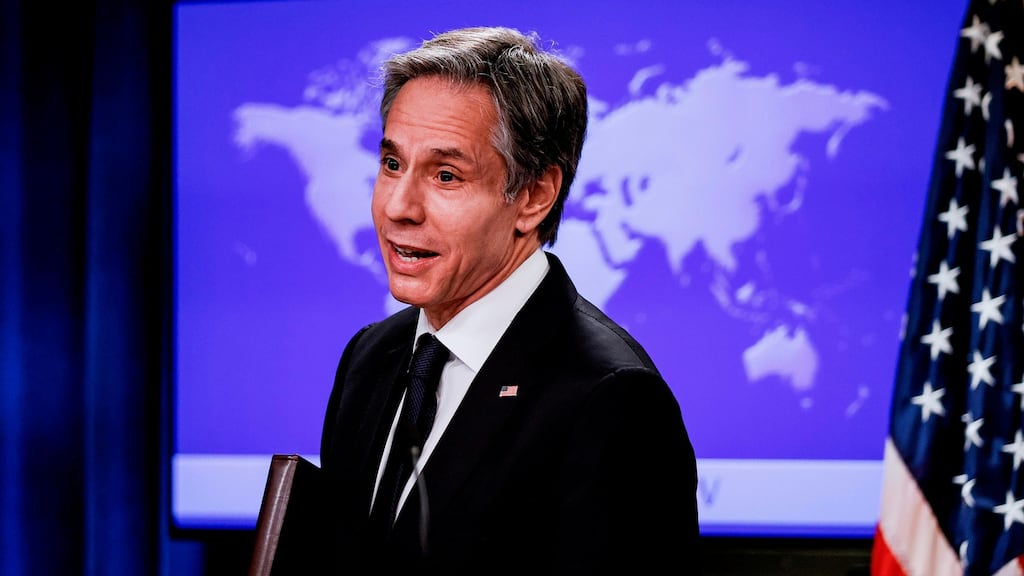 US secretary of state Antony Blinken: will review sanctions imposed on Iranian-aligned Yemeni rebels after warnings the measures risked triggering a terrible famine. Photograph: Carlos Barria