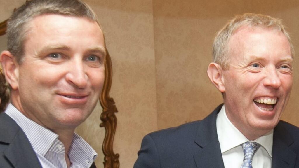 Niall Collins TD and Timmy Dooley: If it is found they have breached ethics laws, the Dáil’s committee could recommend a suspension for up to 30 days. Photograph: Gareth Chaney Collins