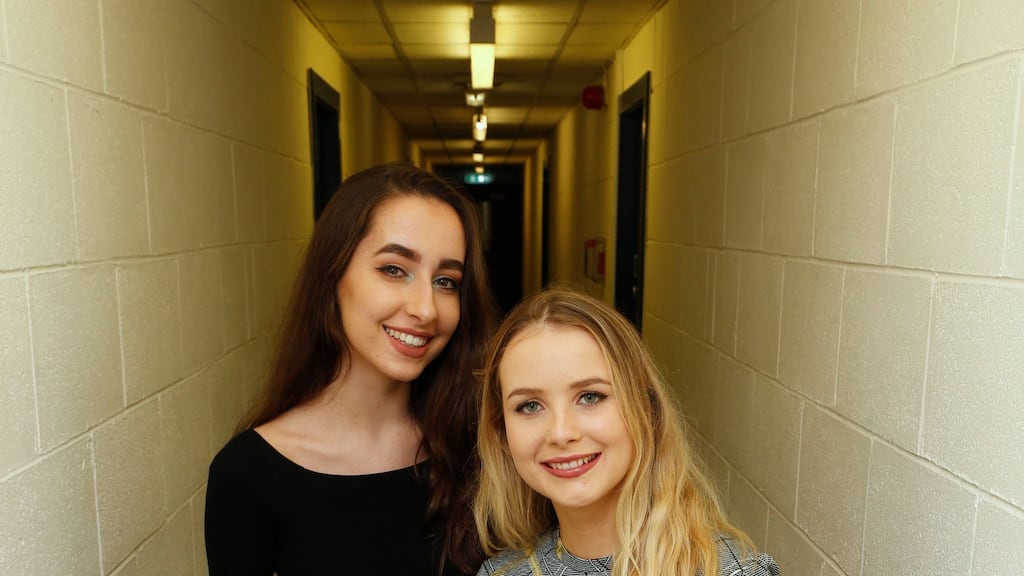 Chloe Demoulder from Kildare and Tara-Anne Smyth from Cork: Tara-Anne says she was surprised how hard she found getting used to living away from her parents and younger sister. Photograph: Nick Bradshaw