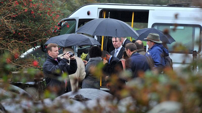 A French investigative team pictured at the scene of Sophie Toscan du Plantier’s murder near Schull, west Cork in 1996. Photograph: Daragh Mc Sweeney/Provision