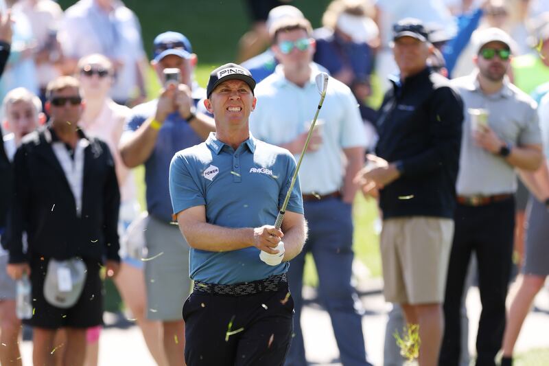 Séamus Power plays a shot on the 18th hole during the first round of The Players Championship. Photograph: Richard Heathcote/Getty Images