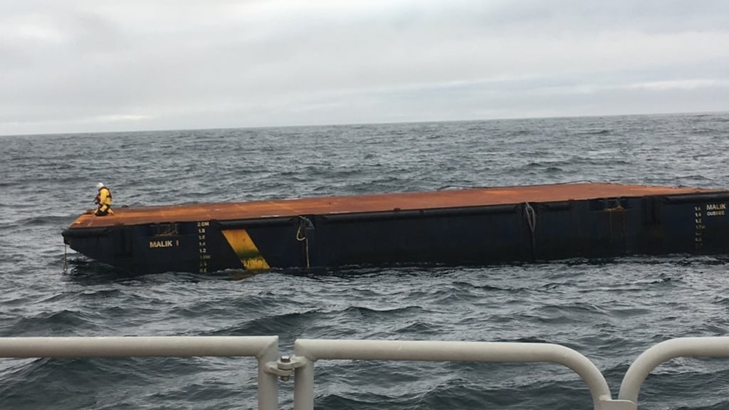 It took the lifeboat crew seven hours to secure it and bring it safely to Ballyglass, Co Mayo.