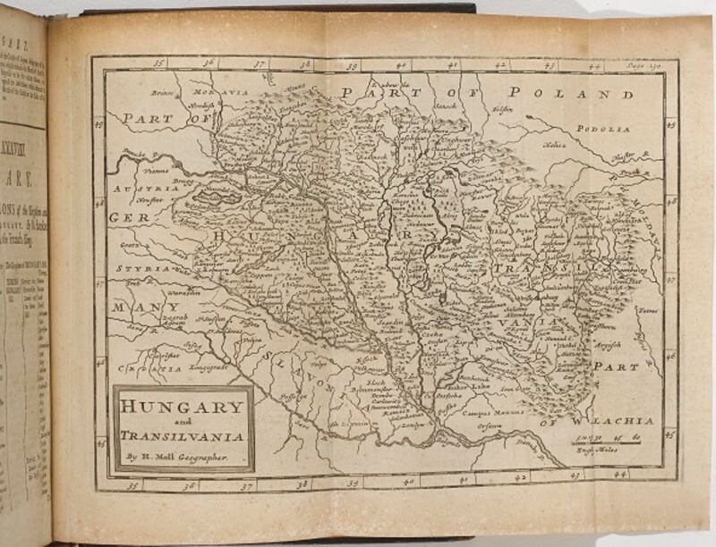 A significant map in book read by the young Bram Stoker in 1867