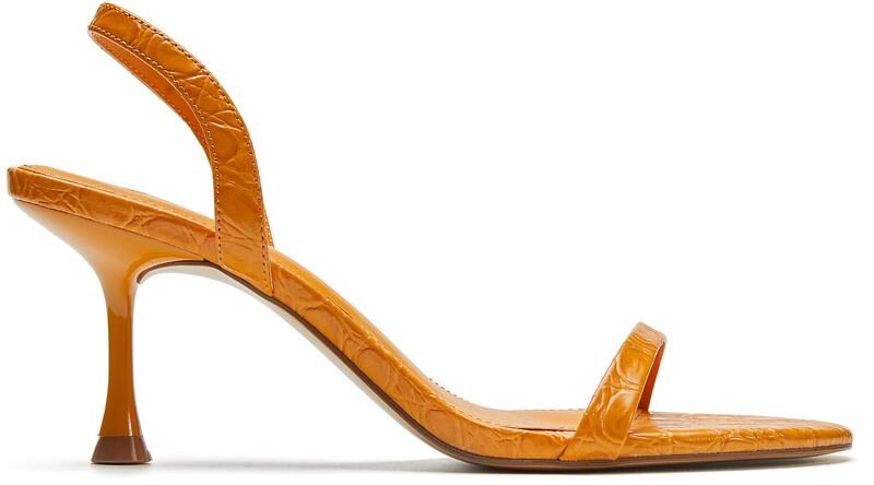 Orange simple sandal, €39.99, Mango