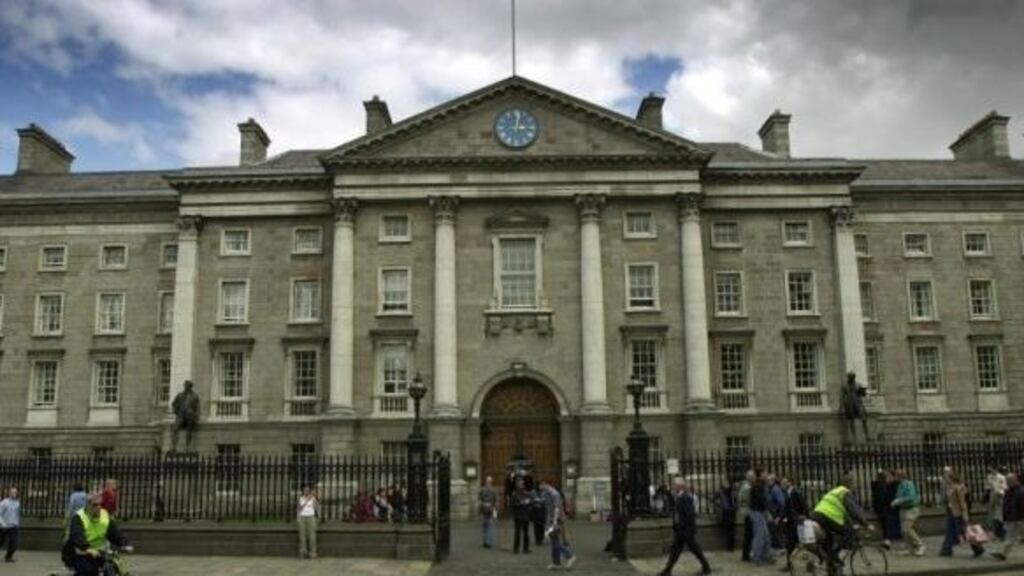 The College Green gate of Trinity College which is scheduled to reopen on September 6th having been closed since March, 2020.