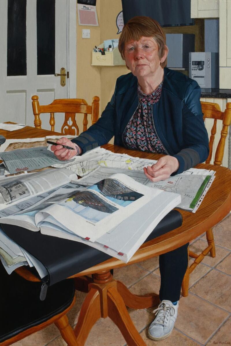 Portrait of Catherine Corless by Paul Mac Cormaic has been shortlisted for the Zurich Portrait Prize 2021